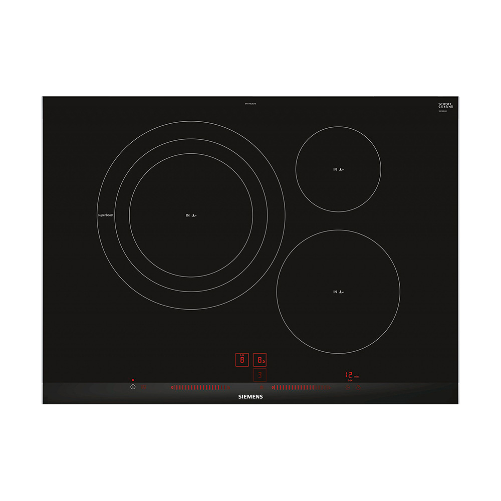 Placa SIEMENS EH775LDC1E, 70 cm, Negro, Inducción