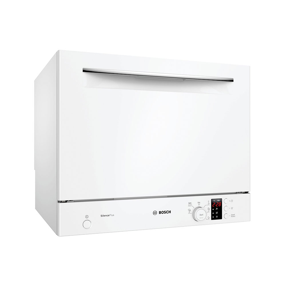 Lavavajillas BOSCH SKS62E32EU, Clase D, 55 cm, Blanco, Compacto Libre Instalación, 12 Servicios