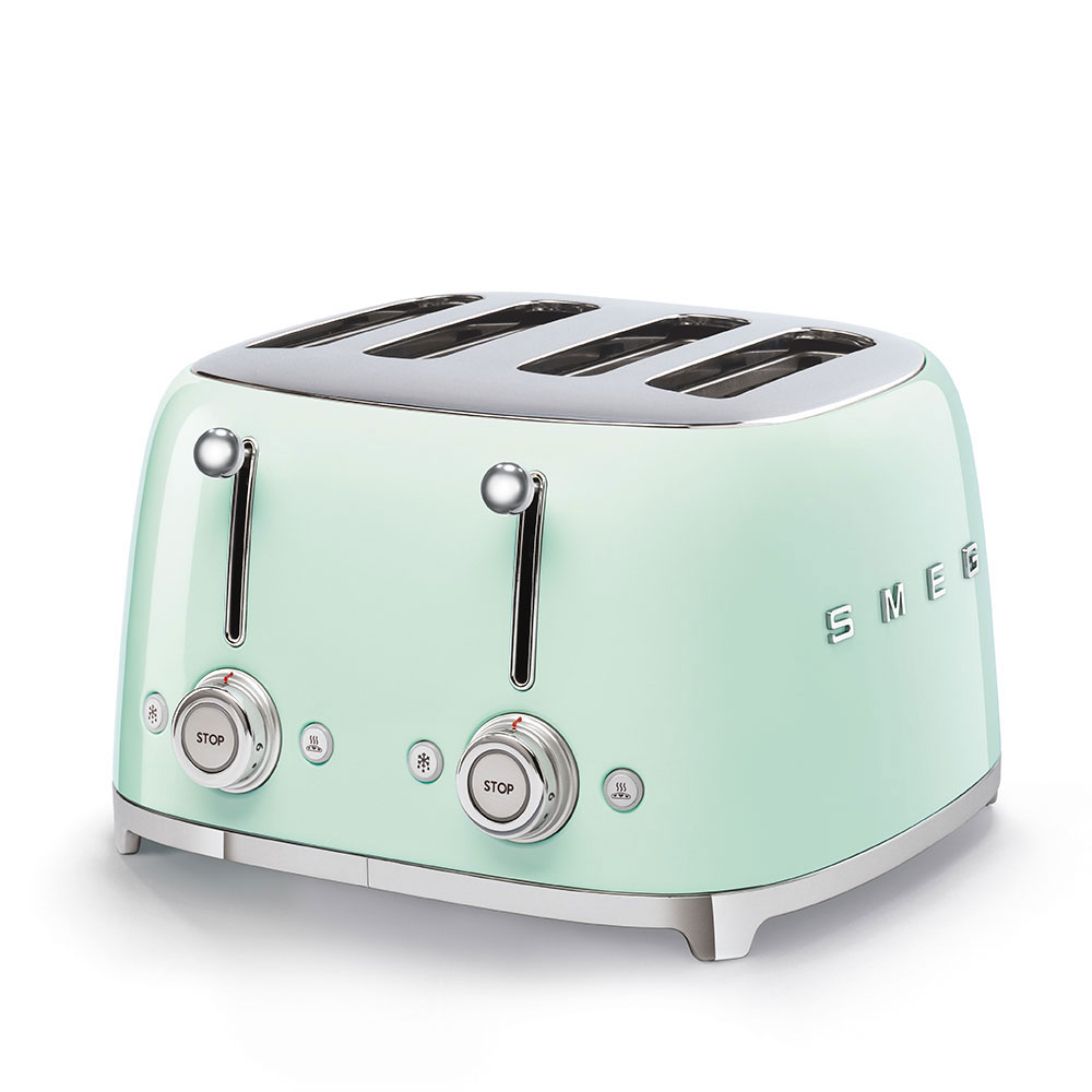 Tostadora SMEG TSF03PGEU, 4R, Verde Claro, 1500w.
