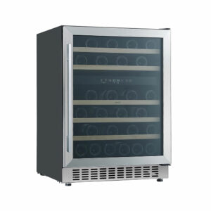 Vinoteca CATA VI59082, Clase G, Inox, 71.4×59.5 cm, 46 Botellas.