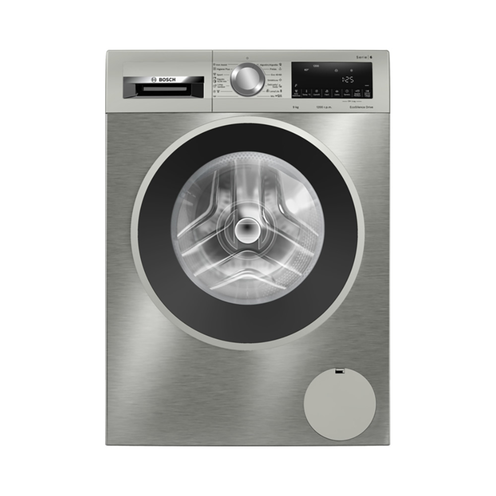 Lavadora BOSCH WGG14Z0XES, Clase A, Acero Inox, 9kg, 1200 rpm, Carga Frontal