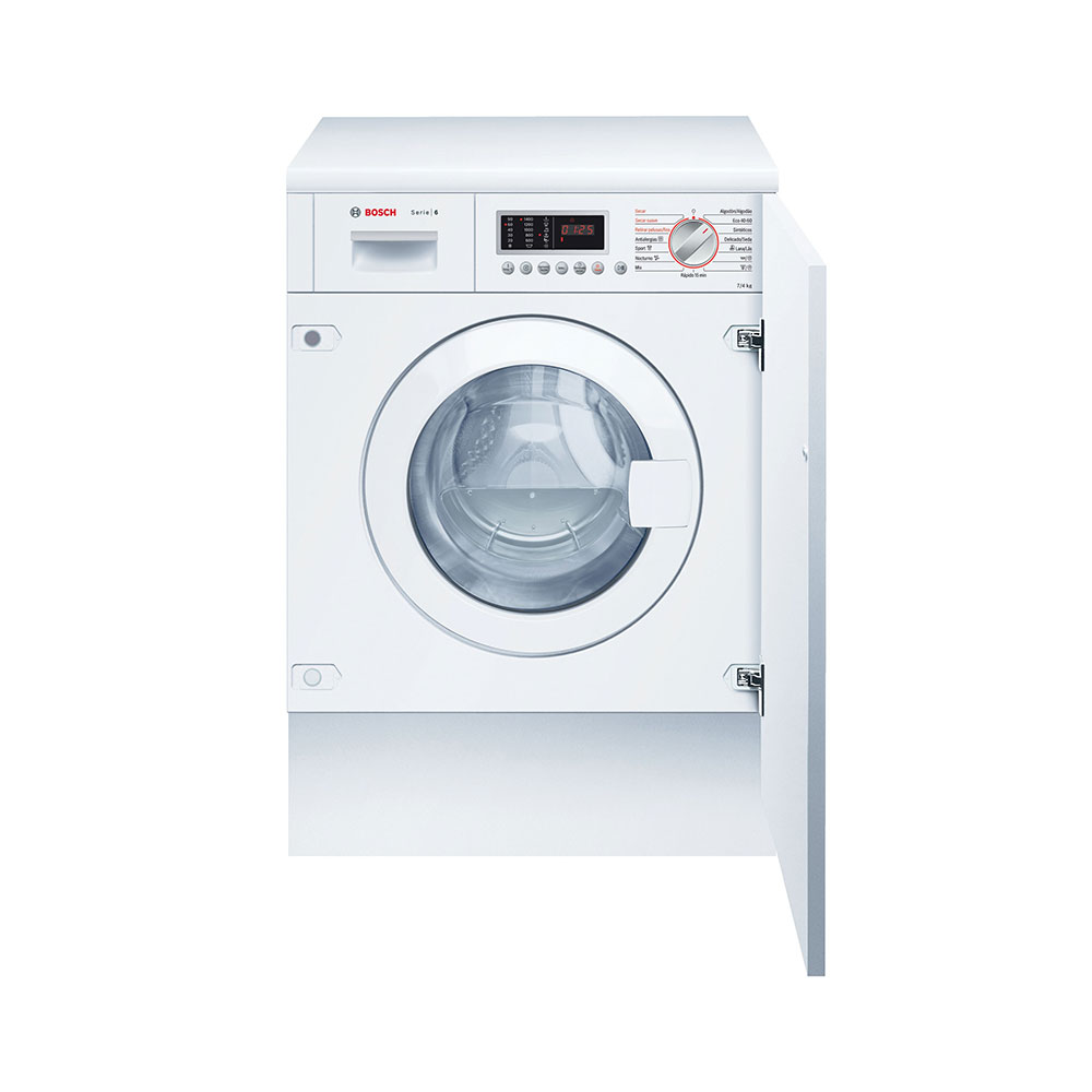 Lavadora-Secadora BOSCH WKD28542ES, Clase E, Blanco, 7/4 kg, 1400 rpm