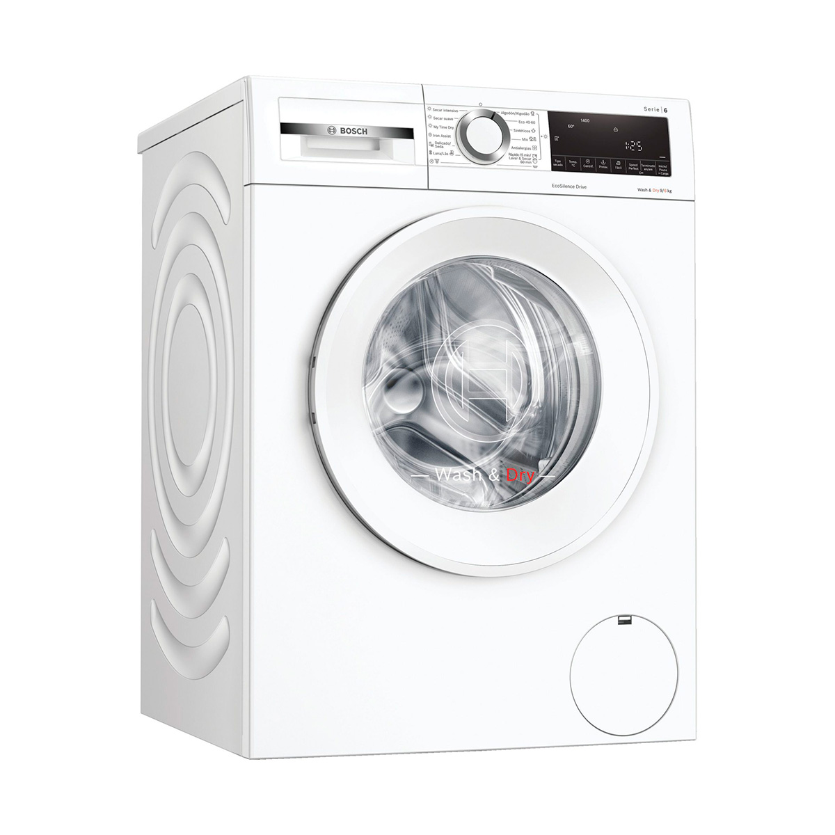 Lavadora-Secadora BOSCH WNA14400ES, Clase E, Blanco, 9/6 kg, 1400 rpm