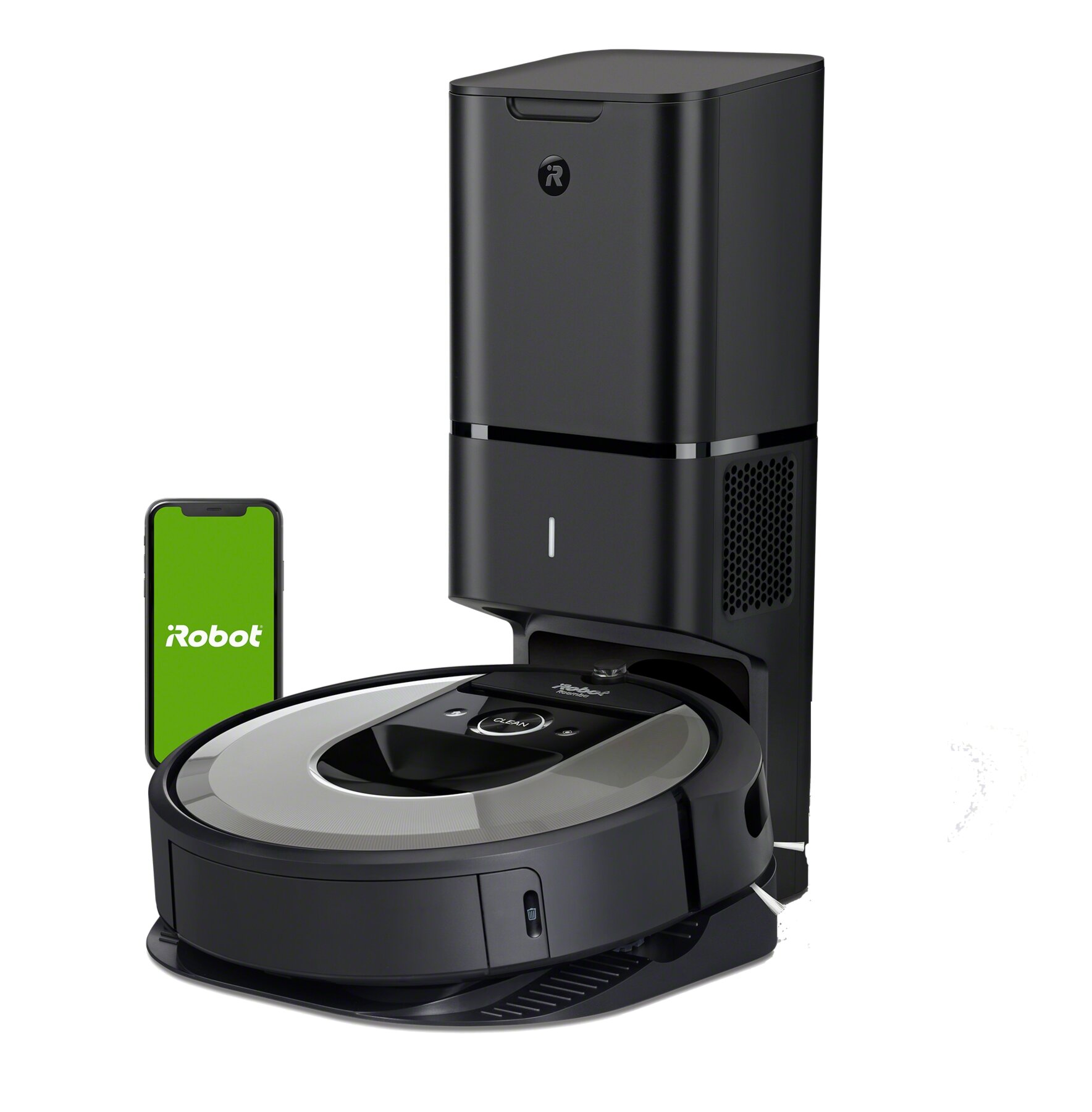 iRobot Aspirador Roomba i5+ (i5654), 0.4 l, Autonomía 75 min, Tecnología AeroForce, Control por voz, Negro + Autovaciado de suciedad