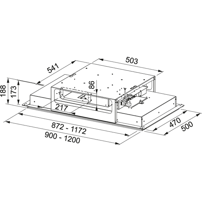 Campana MEPAMSA CIELO SLIM 120, 120 cm, Inox., Clase A+, de Techo