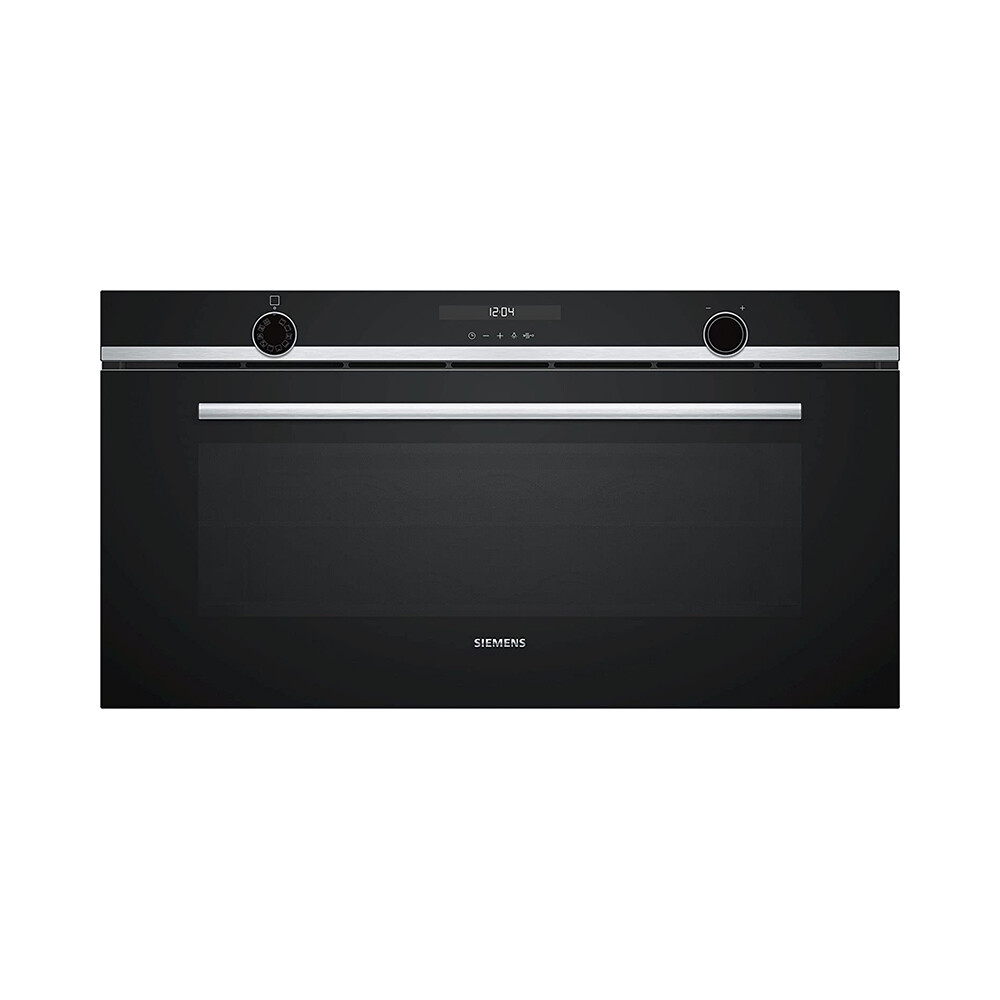 Horno SIEMENS VB558C0S0, 90 cm, Cristal Negro, Clase C, Integrado, Multifunción, 85 L
